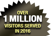 OVER 1 MILLION VISITORS SERVED IN 2016
